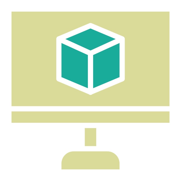 Ilustración del icono vectorial de modelado 3d del conjunto de iconos de ingeniería