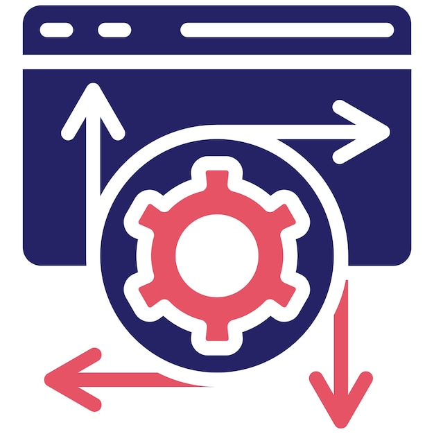 Ilustración del icono vectorial de modelado de API del conjunto de iconos de análisis de datos