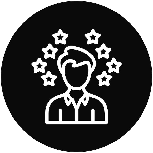 Ilustración del ícono vectorial del modelo de rol del conjunto de íconos de formación empresarial
