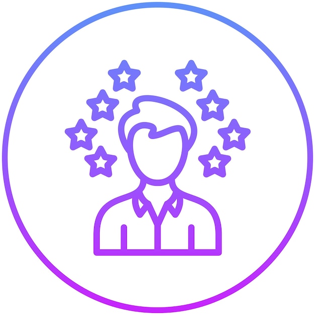 Ilustración del ícono vectorial del modelo de rol del conjunto de íconos de formación empresarial