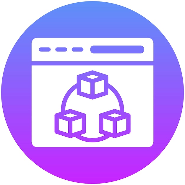 Ilustración del icono vectorial del módulo pre-construido del conjunto de iconos sin código