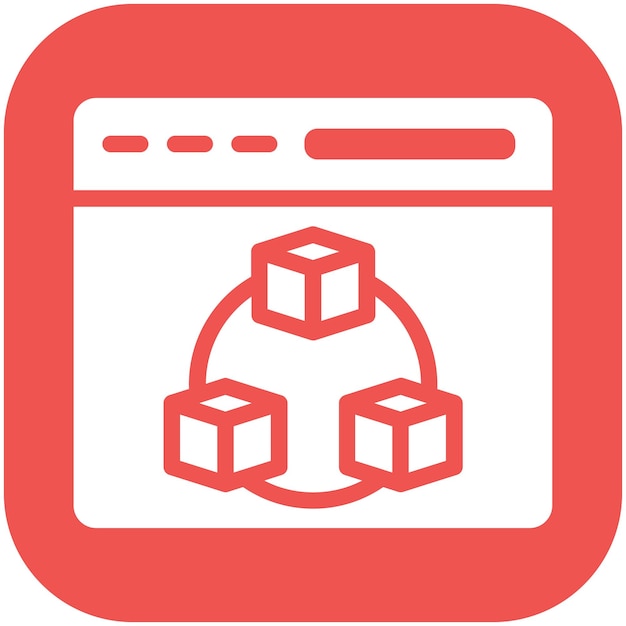 Ilustración del icono vectorial del módulo pre-construido del conjunto de iconos sin código