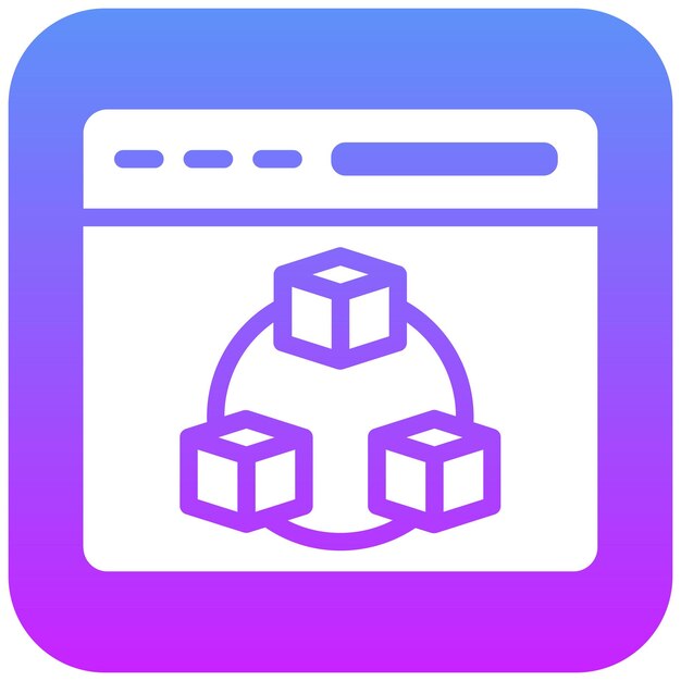 Ilustración del icono vectorial del módulo pre-construido del conjunto de iconos sin código