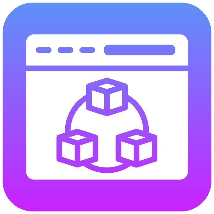 Vector ilustración del icono vectorial del módulo pre-construido del conjunto de iconos sin código