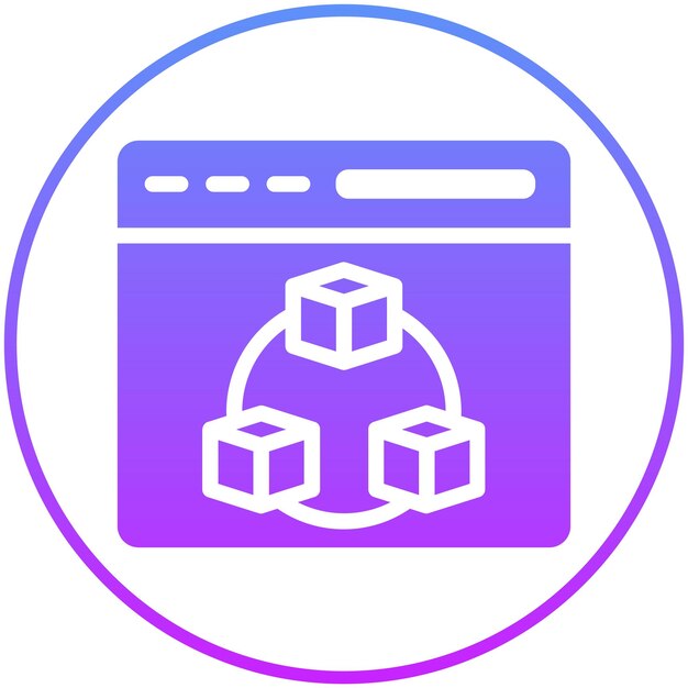 Ilustración del icono vectorial del módulo pre-construido del conjunto de iconos sin código