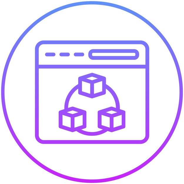 Ilustración del icono vectorial del módulo pre-construido del conjunto de iconos sin código