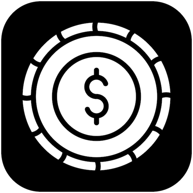 Ilustración del icono vectorial de la moneda criptográfica