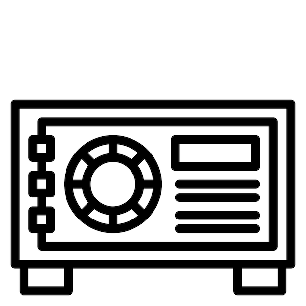 Ilustración del icono vectorial de Money Vault del conjunto de iconos de Crime and Law