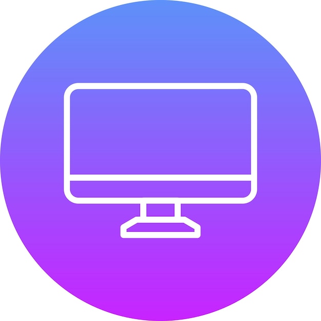 Ilustración del icono vectorial del monitor del conjunto de iconos de computadora y hardware