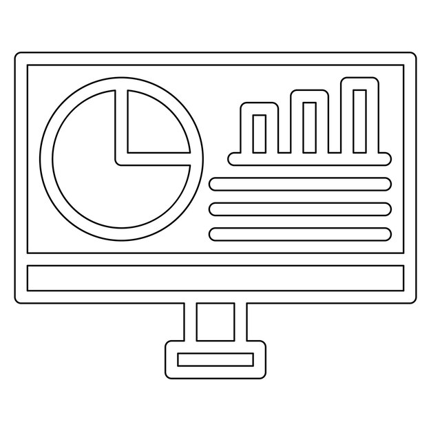 Ilustración del icono vectorial de monitoreo del conjunto de iconos de banca y finanzas