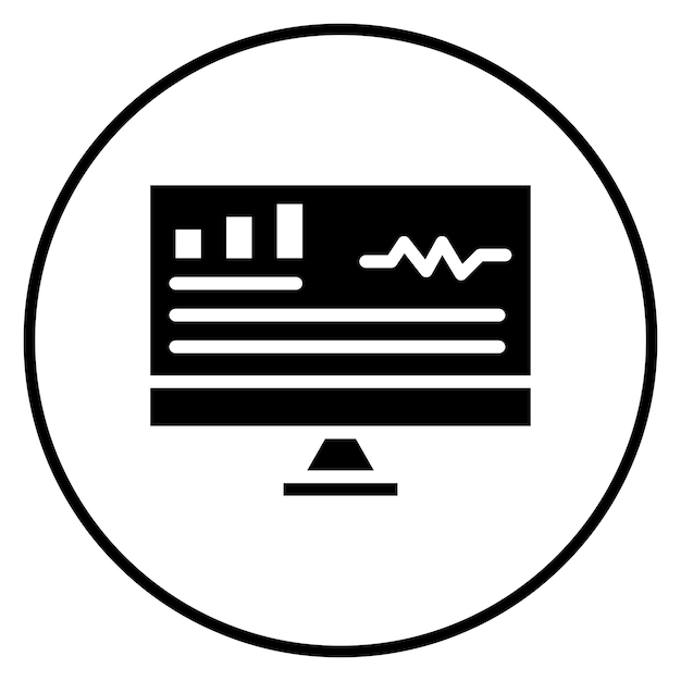 Ilustración del icono vectorial de monitoreo del conjunto de iconos SEO y SEM