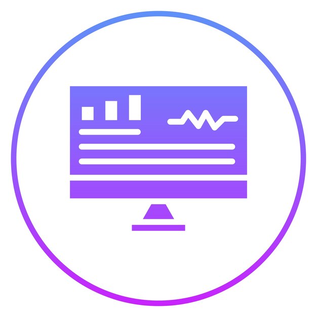 Ilustración del icono vectorial de monitoreo del conjunto de iconos SEO y SEM