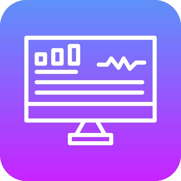 Ilustración del icono vectorial de monitoreo del conjunto de iconos SEO y SEM