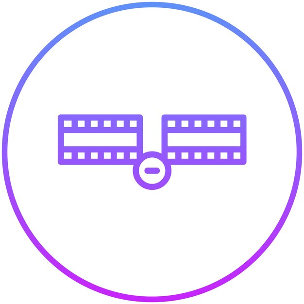Ilustración de icono vectorial de montaje del conjunto de iconos de cine