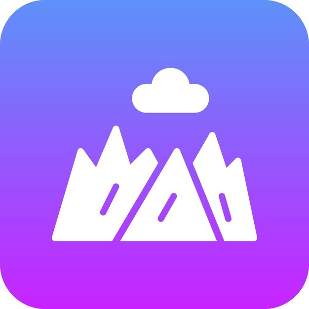 Ilustración del icono vectorial de la montaña salvaje del iconset del Oeste Salvaje