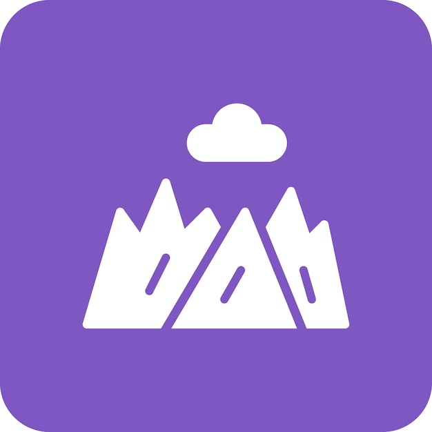 Ilustración del icono vectorial de la montaña salvaje del iconset del Oeste Salvaje