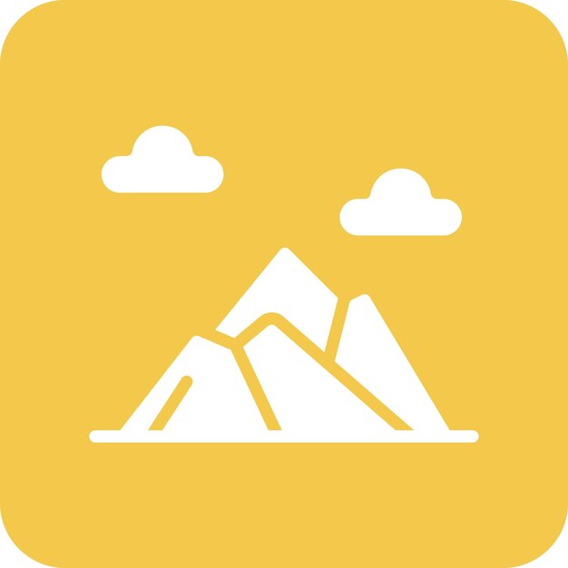 Ilustración del icono vectorial de las montañas del iconset de Dubai