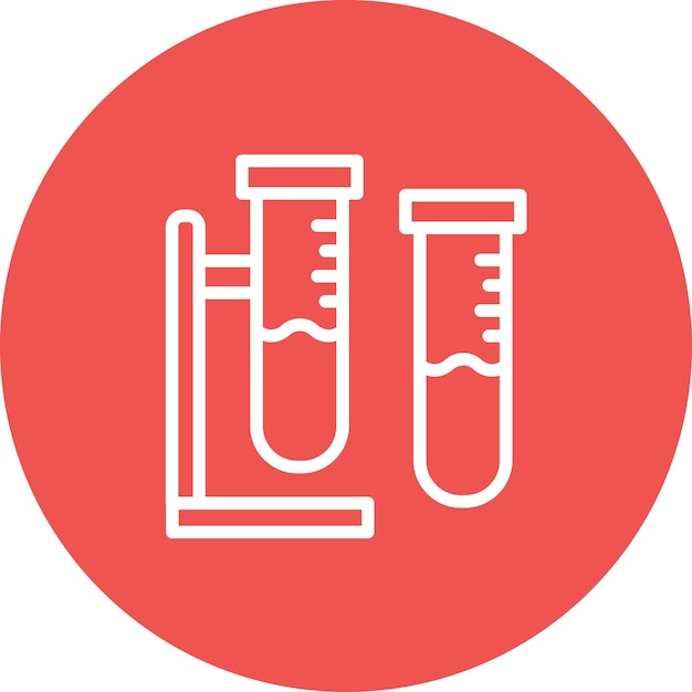Ilustración del icono vectorial de muestras de sangre del conjunto de iconos de chequeo de salud