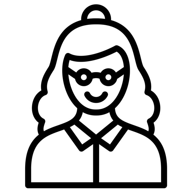 Vector ilustración del icono vectorial de la mujer vieja del conjunto de iconos de la ama de llaves