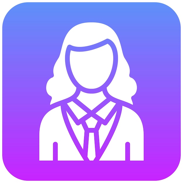 Ilustración del icono vectorial de mujeres de negocios del conjunto de iconos de logros