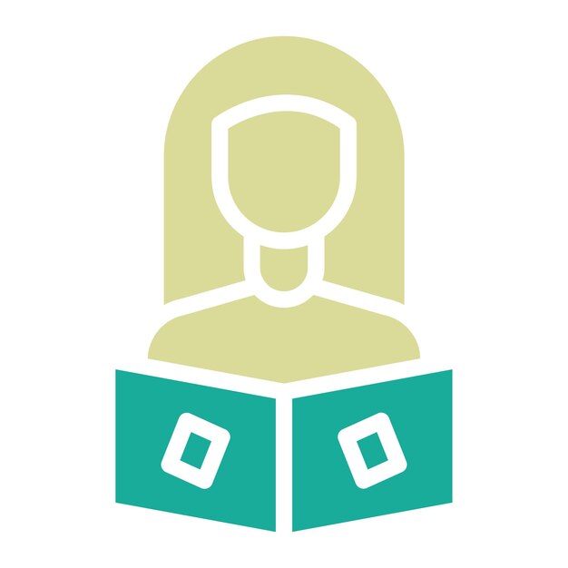 Ilustración del icono vectorial de las mujeres que leen libros del iconset de la biblioteca