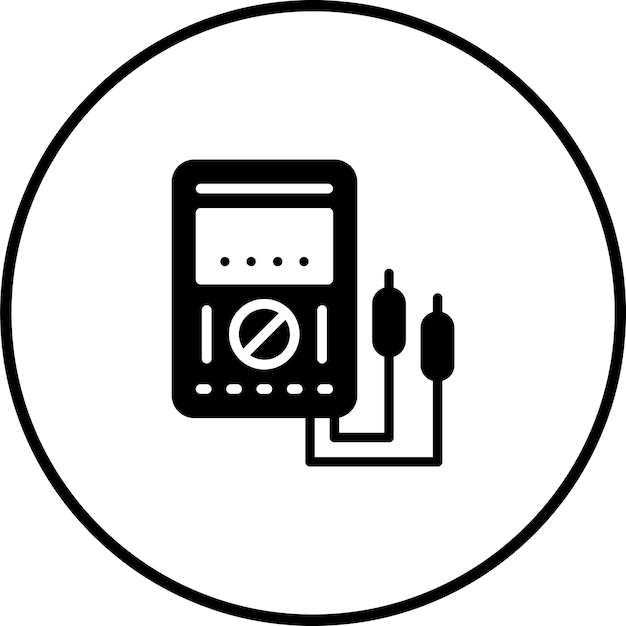 Ilustración del icono vectorial multimétrico del conjunto de iconos de herramientas eléctricas