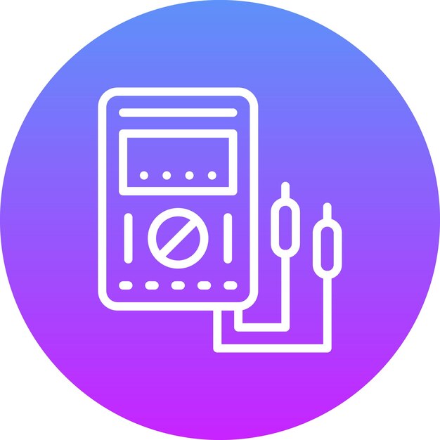 Ilustración del icono vectorial multimétrico del conjunto de iconos de herramientas eléctricas
