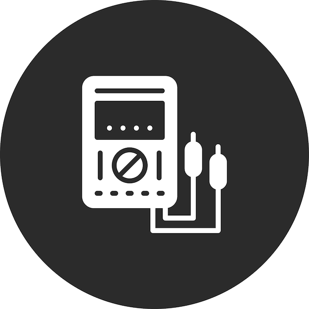Ilustración del icono vectorial multimétrico del conjunto de iconos de herramientas eléctricas