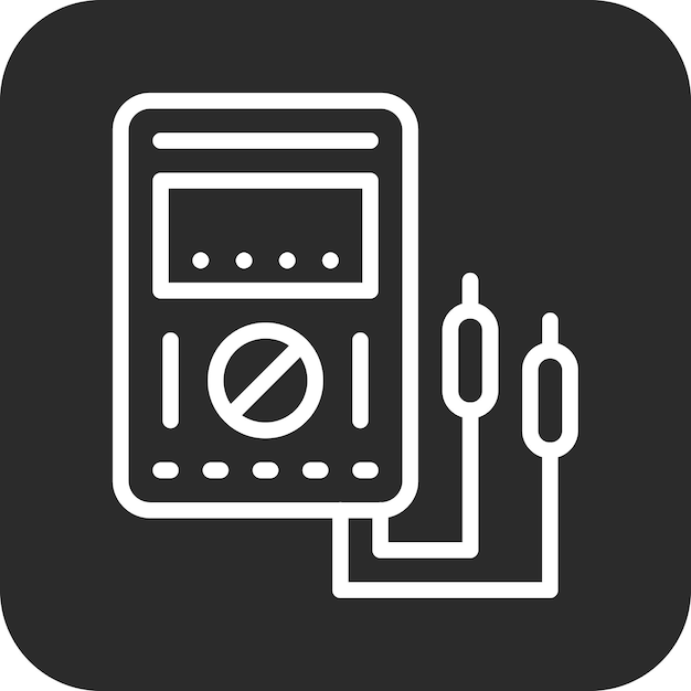 Ilustración del icono vectorial multimétrico del conjunto de iconos de herramientas eléctricas