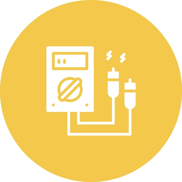 Ilustración del icono vectorial multimétrico del conjunto de iconos de procesos industriales