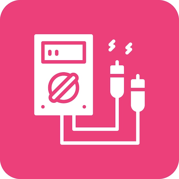 Ilustración del icono vectorial multimétrico del conjunto de iconos de procesos industriales