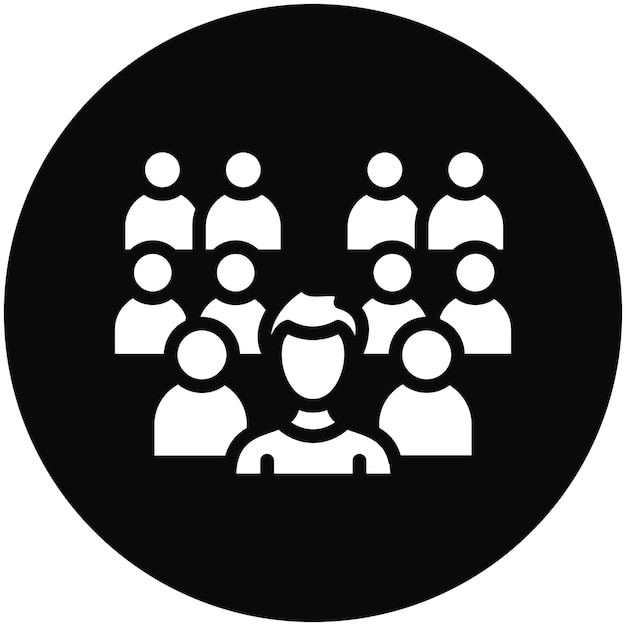 Ilustración del icono vectorial de la multitud de las protestas y la desobediencia civil