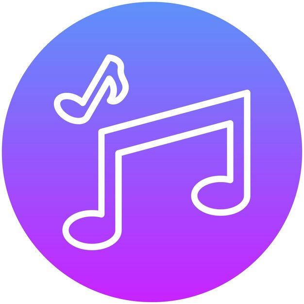 Ilustración de icono vectorial de música del conjunto de iconos de Generation Gap