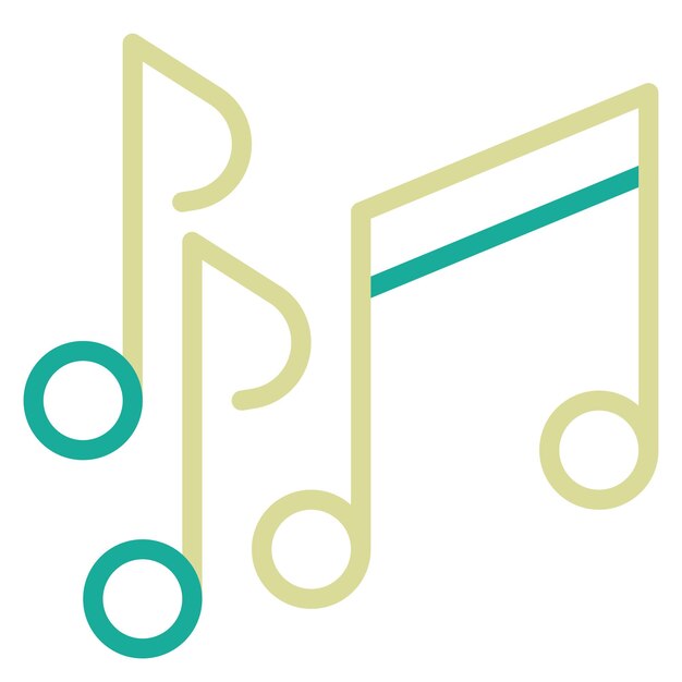Ilustración del icono vectorial musical del conjunto de iconos de bodas
