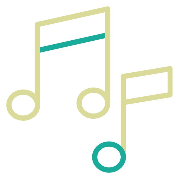 Ilustración del icono vectorial musical del conjunto de iconos del jardín de infantes