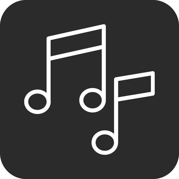 Ilustración del icono vectorial musical del conjunto de iconos del jardín de infantes