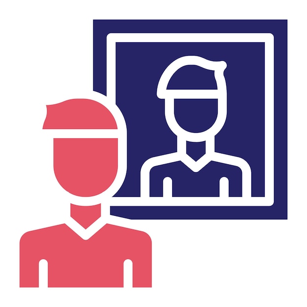 Ilustración del icono vectorial del narcisismo del conjunto de iconos de salud mental