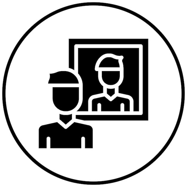 Ilustración del icono vectorial del narcisismo del conjunto de iconos de salud mental