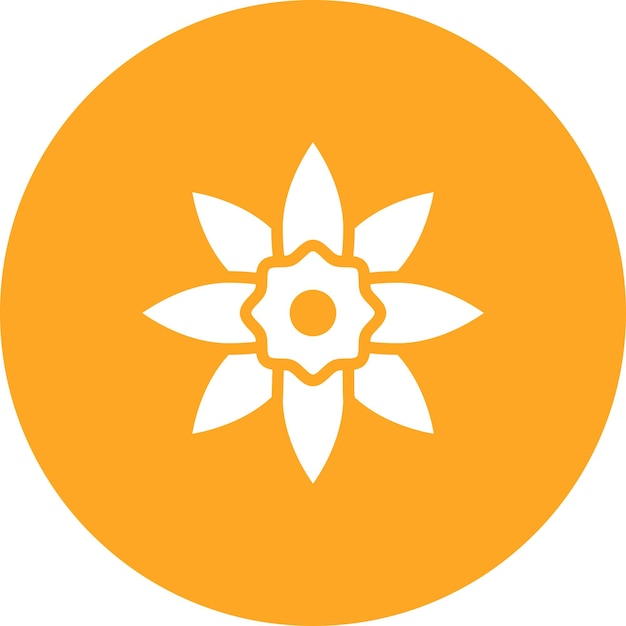 Ilustración del icono vectorial de los narcisos del conjunto de iconos de primavera