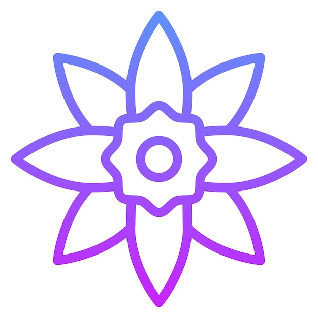 Ilustración del icono vectorial de los narcisos del conjunto de iconos de primavera