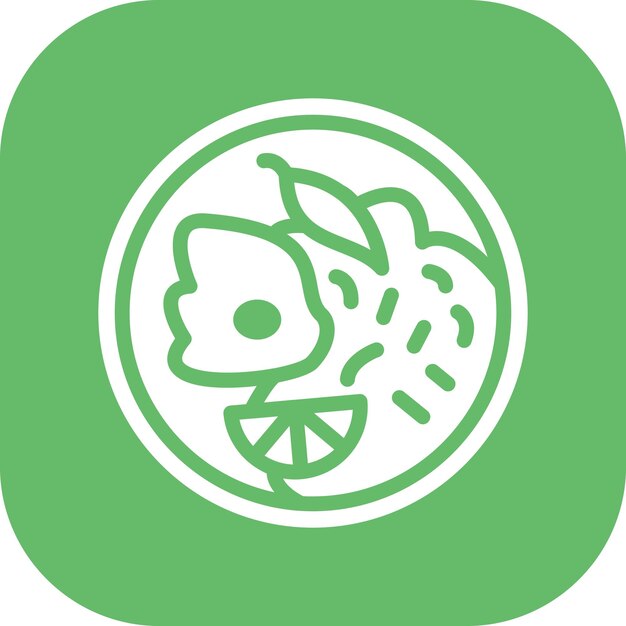 Ilustración del icono vectorial de Nasi Goreng del conjunto de iconos de World Cuisine
