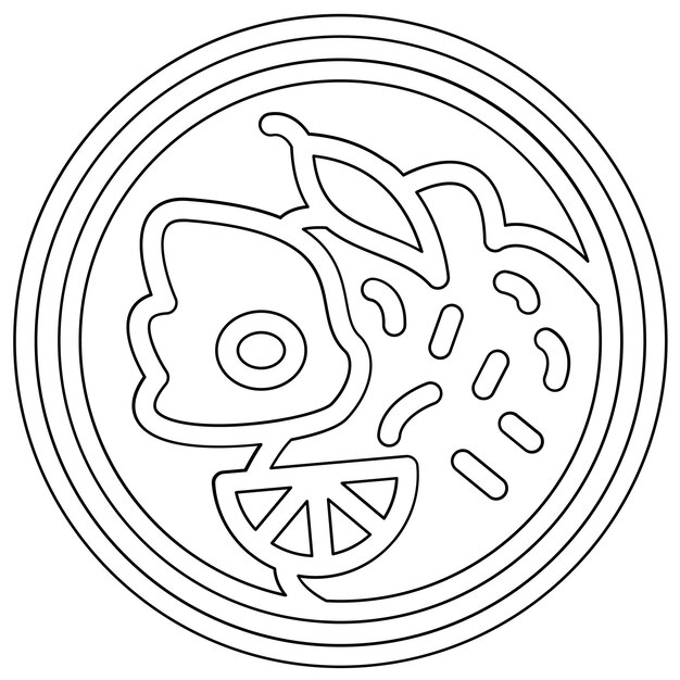 Ilustración del icono vectorial de Nasi Goreng del conjunto de iconos de World Cuisine