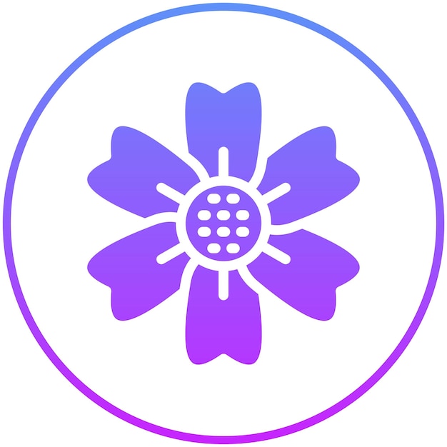 Ilustración del icono vectorial de Nasturtium del conjunto de iconos de flores