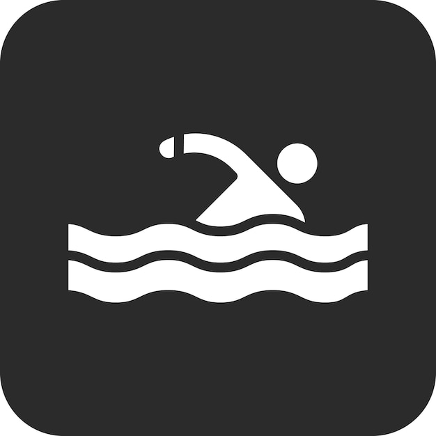 Ilustración del icono vectorial de natación del conjunto de iconos deportivos