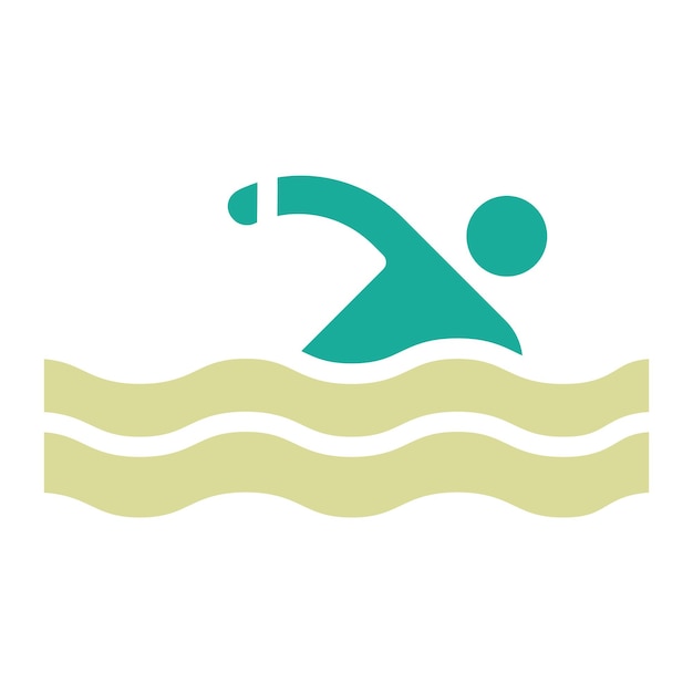 Ilustración del icono vectorial de natación del conjunto de iconos deportivos
