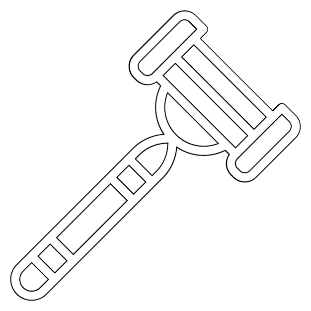Ilustración del icono vectorial de la navaja del conjunto de iconos de cosméticos