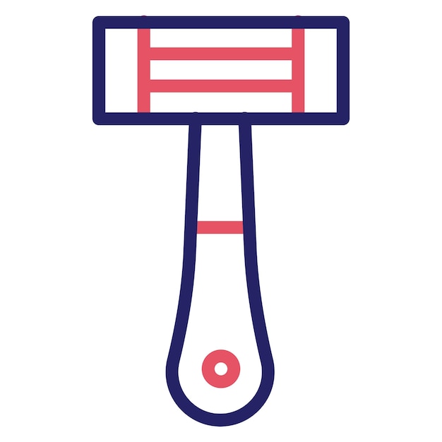 Ilustración del icono vectorial de la navaja del conjunto de iconos de la rutina de higiene