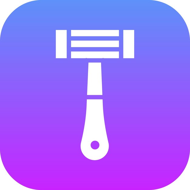 Ilustración del icono vectorial de la navaja del conjunto de iconos de la rutina de higiene