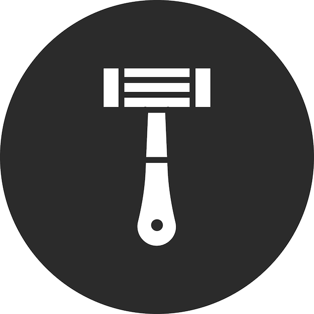 Ilustración del icono vectorial de la navaja del conjunto de iconos de la rutina de higiene