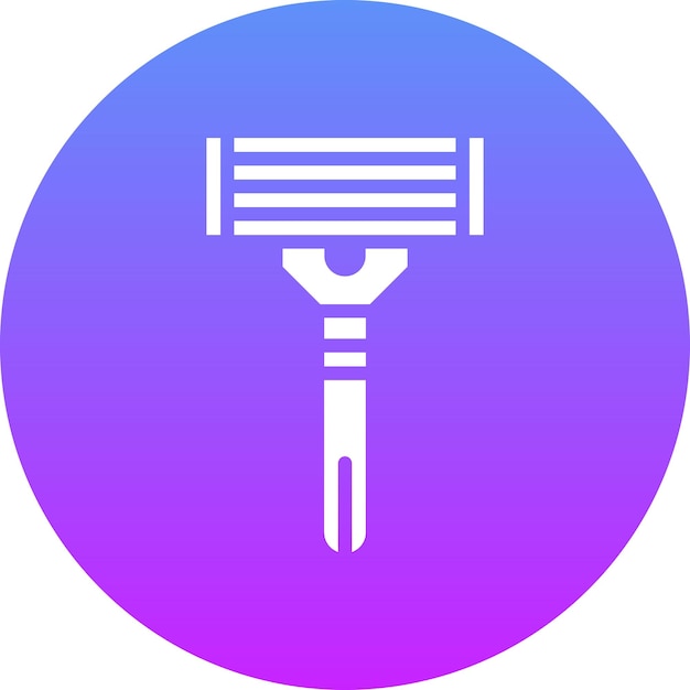 Ilustración del icono vectorial de la navaja del conjunto de iconos del salón de peluquería